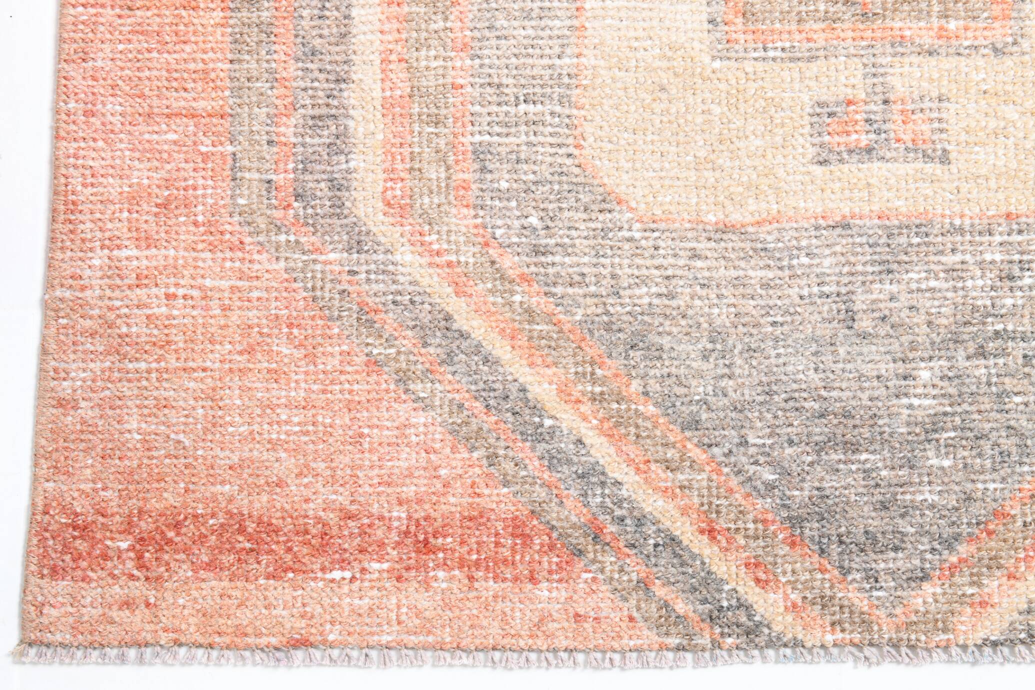 3x12 Pale Red & Brown Antique Vintage Runner Rug, 83x383Cm