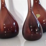 Set of purple Scandinavian vases 1970