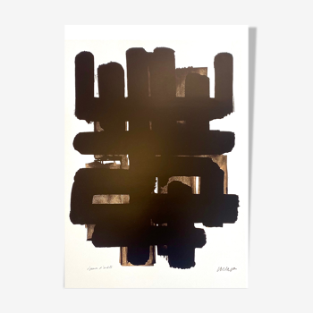 Offset print poster of Lithograph #3, Musée Soulages Rodez