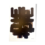 Offset print poster of Lithograph #3, Musée Soulages Rodez