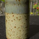 Small straight stoneware vase
