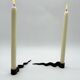 Pair of "Serpentine" candlesticks, modernist, 1970s