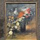 Oil painting on canvas bouquet of flowers signed