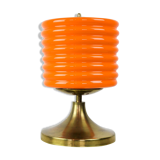 Mid-century orange glass table lamp