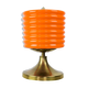Mid-century orange glass table lamp