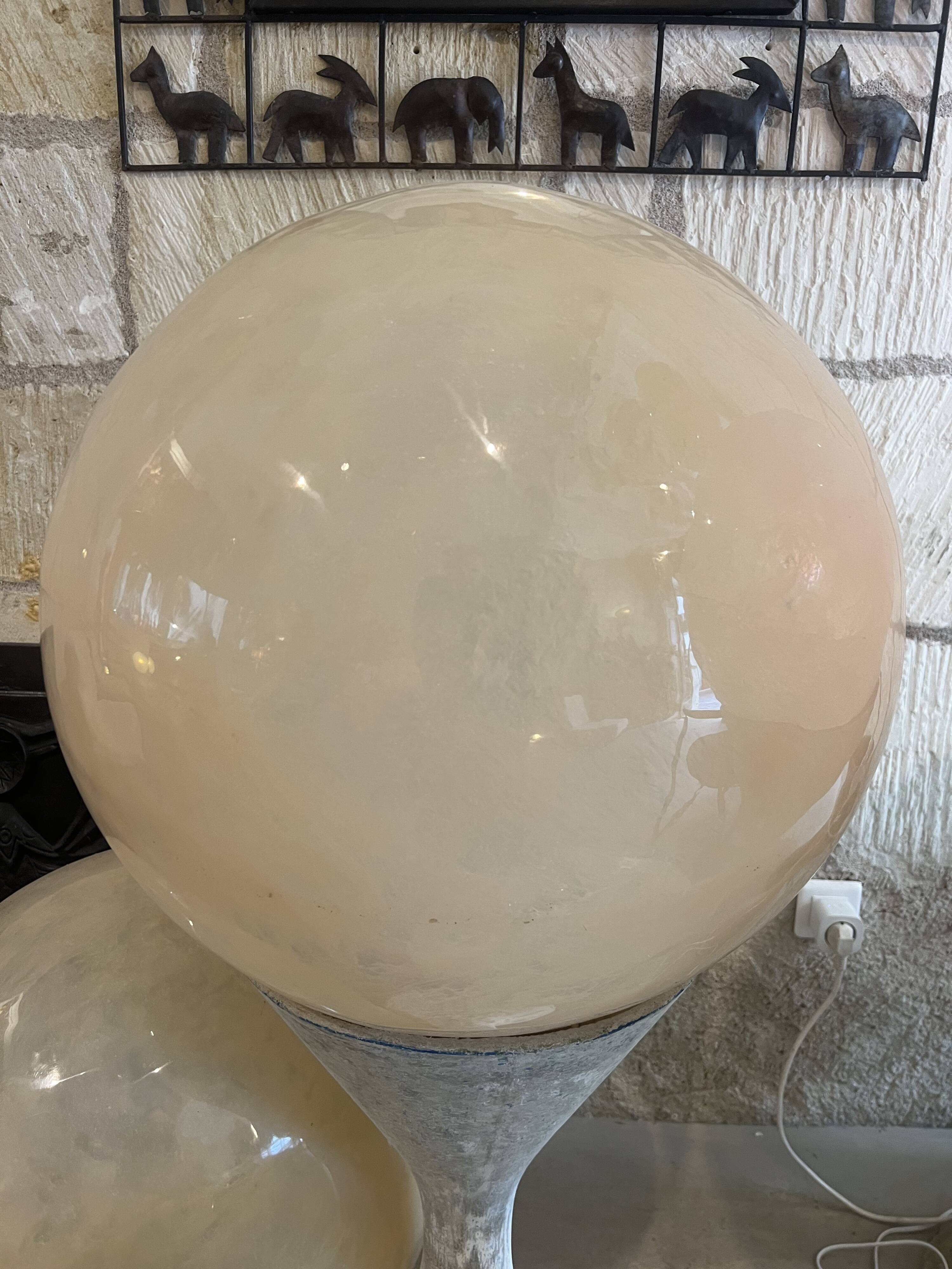 1. A resin ball pendant light, 1970