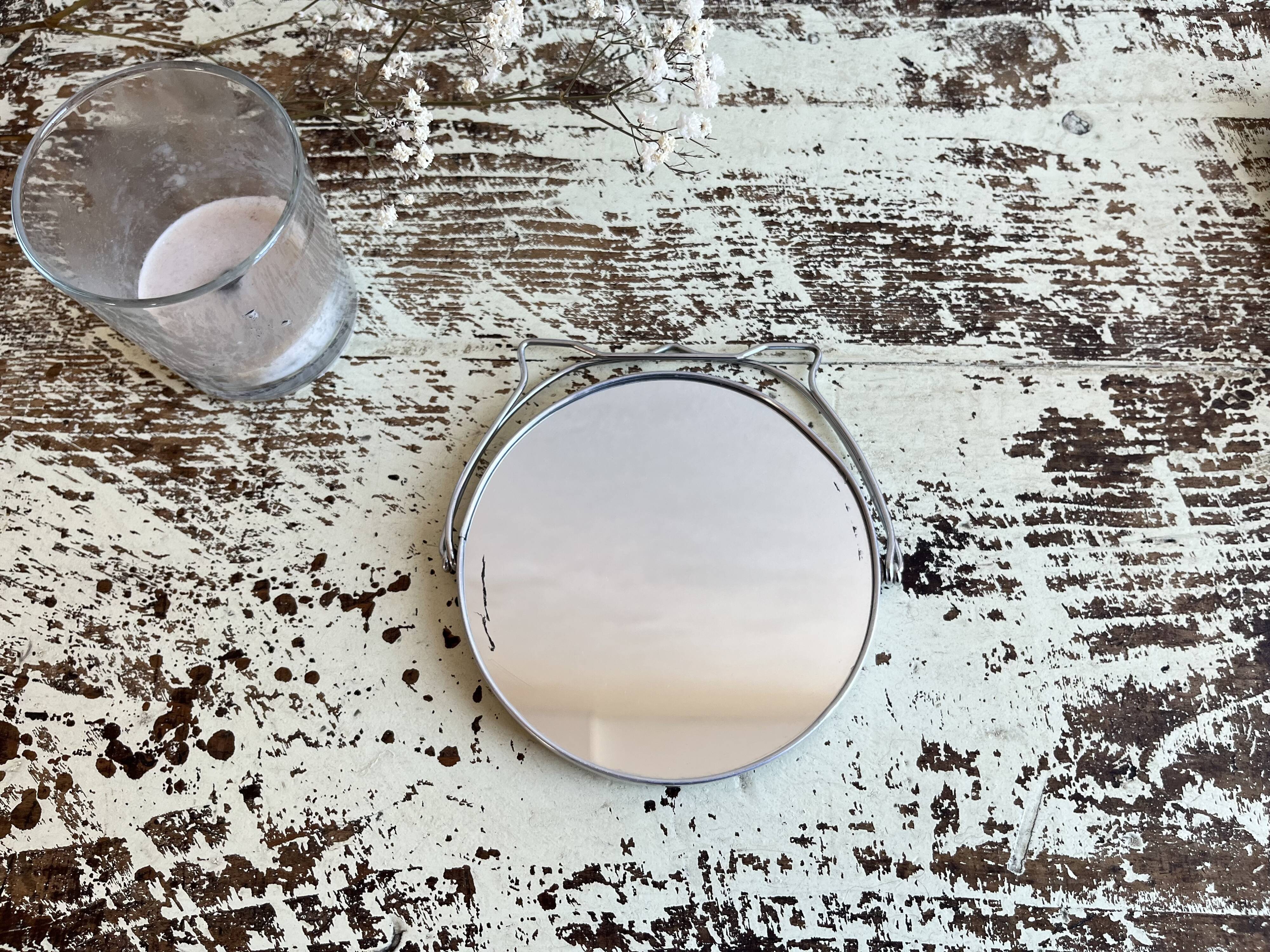 Round barber mirror 12.5 cm