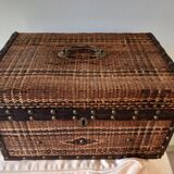 Old wicker trunk