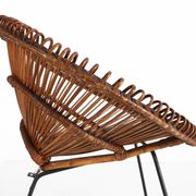 Pair of rattan Lounge Armchairs, 1960s