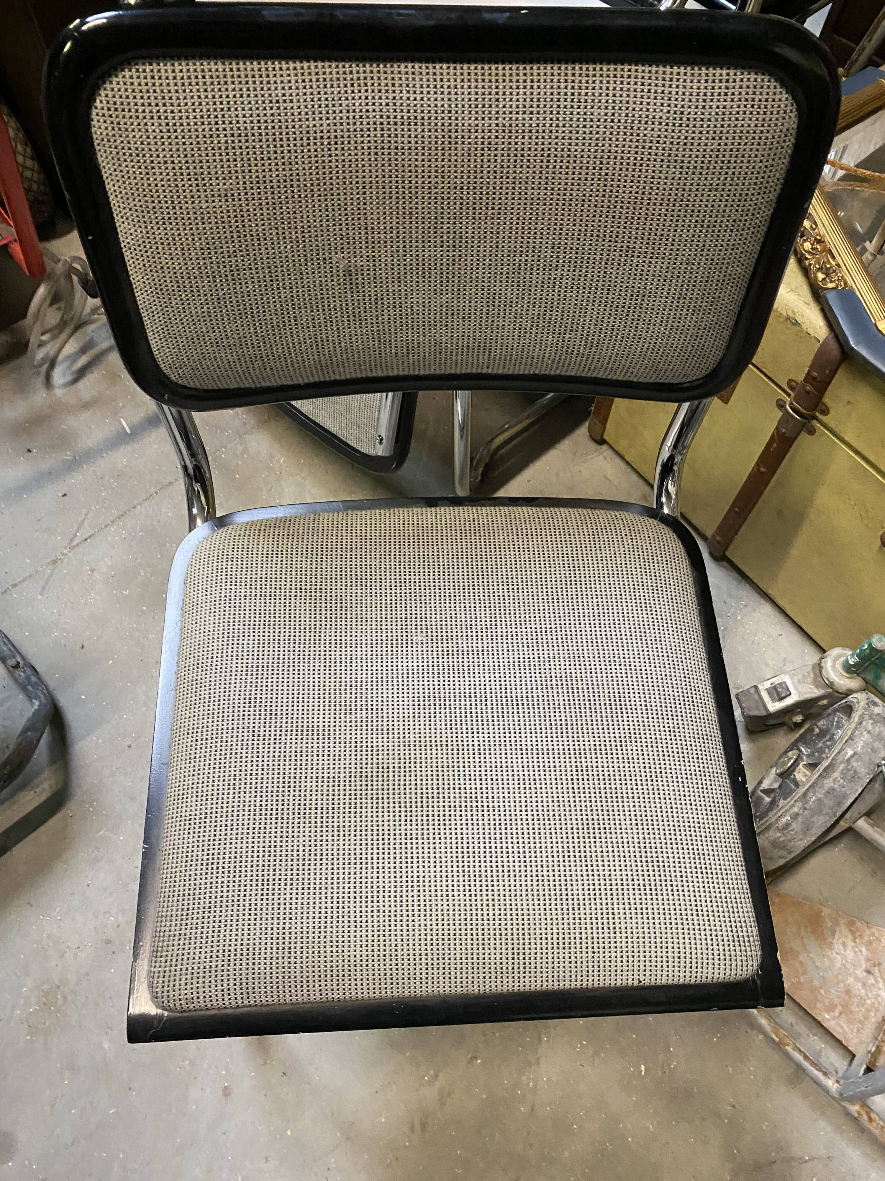 Chair, black fabric