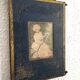 Vintage brass bevelled triptych mirror 1900 - 21 x 49 cm