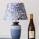 Paire de lampes de table en céramique néerlandaises du milieu du siècle moderne avec nouveaux abat-jours Liberty