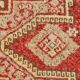 Tarecotta Red & Beige Long Wide Kilim Rug, Ethnic Patterned Rug, 141x309 Cm
