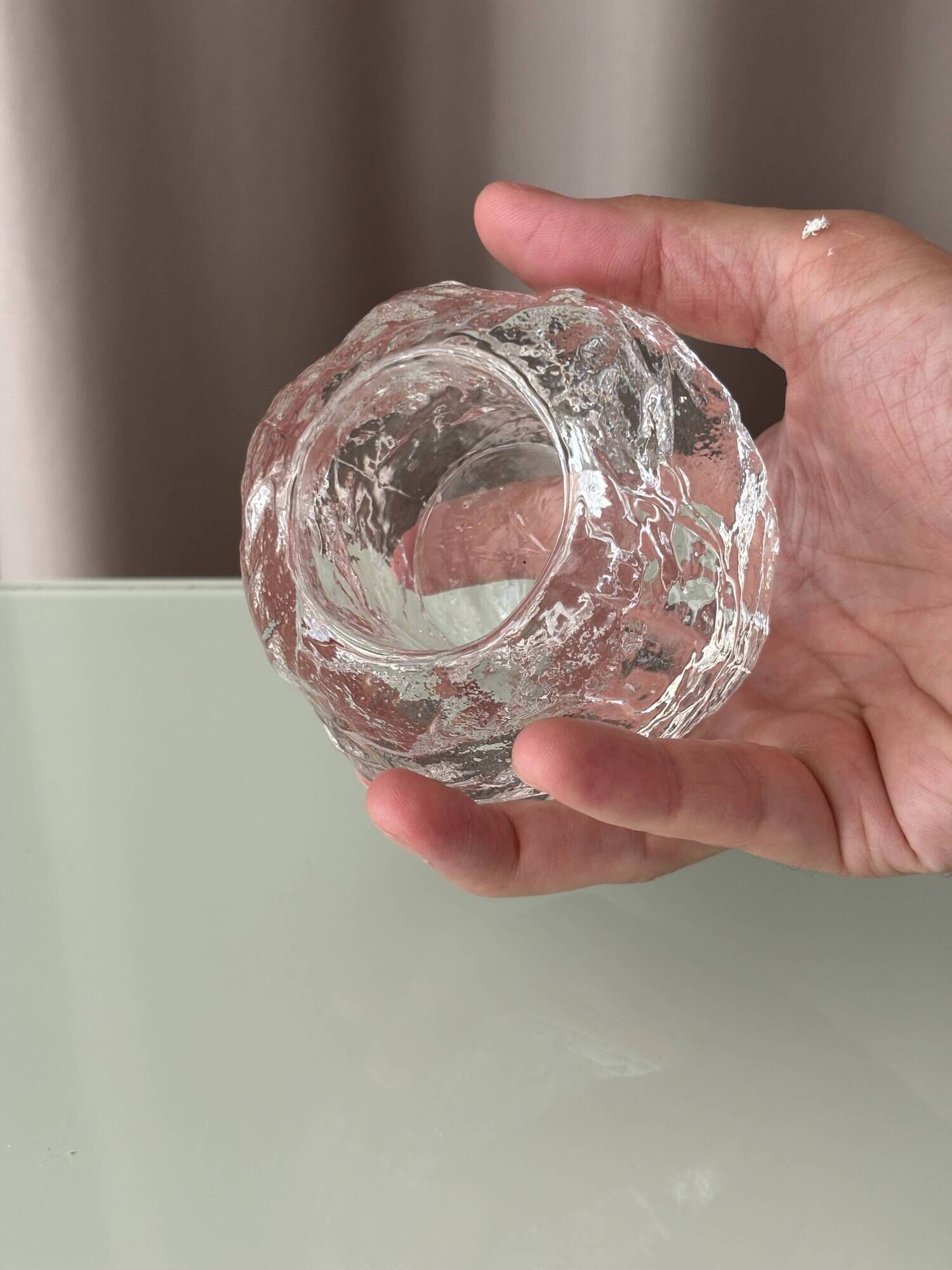 Kosta Boda Snowball Tealight Holder – Ann Wolff – Swedish Art Glass –