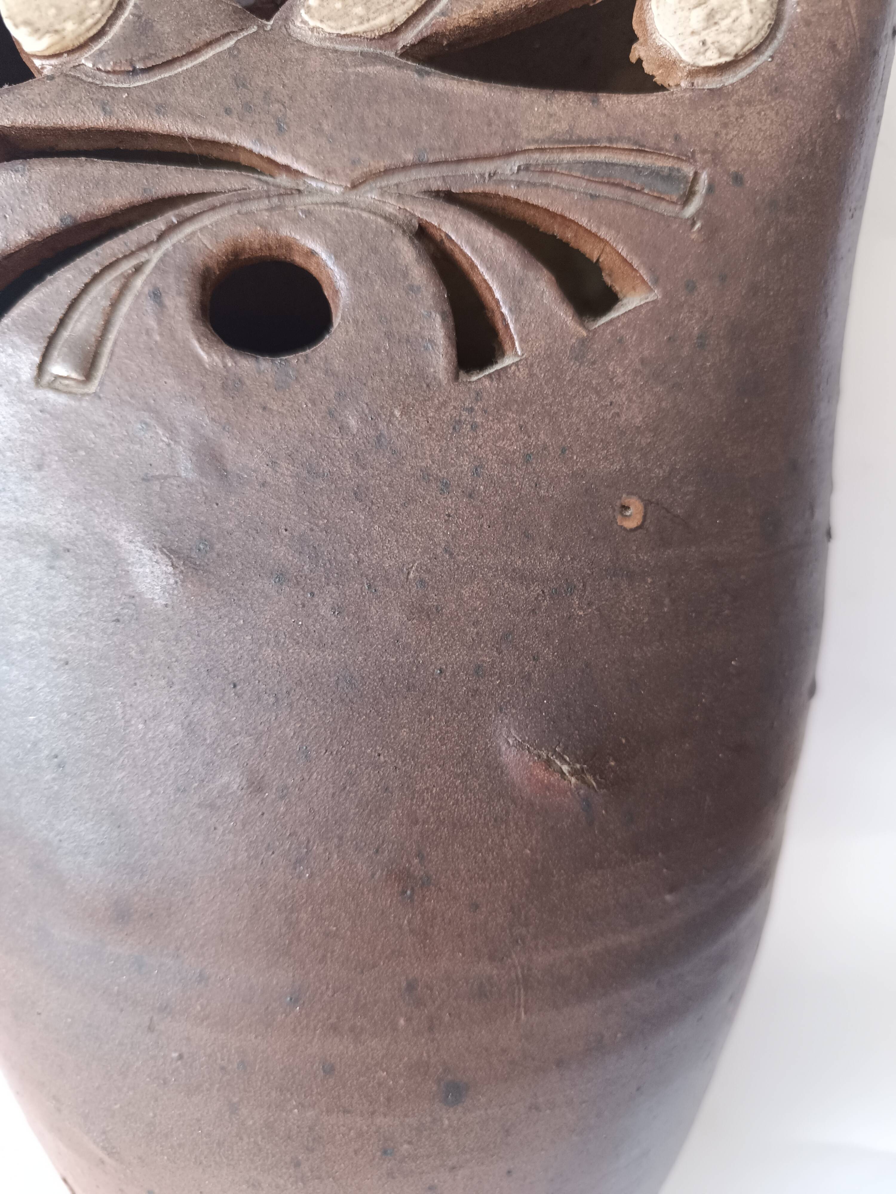 Vase chouette en grès Georges Martin