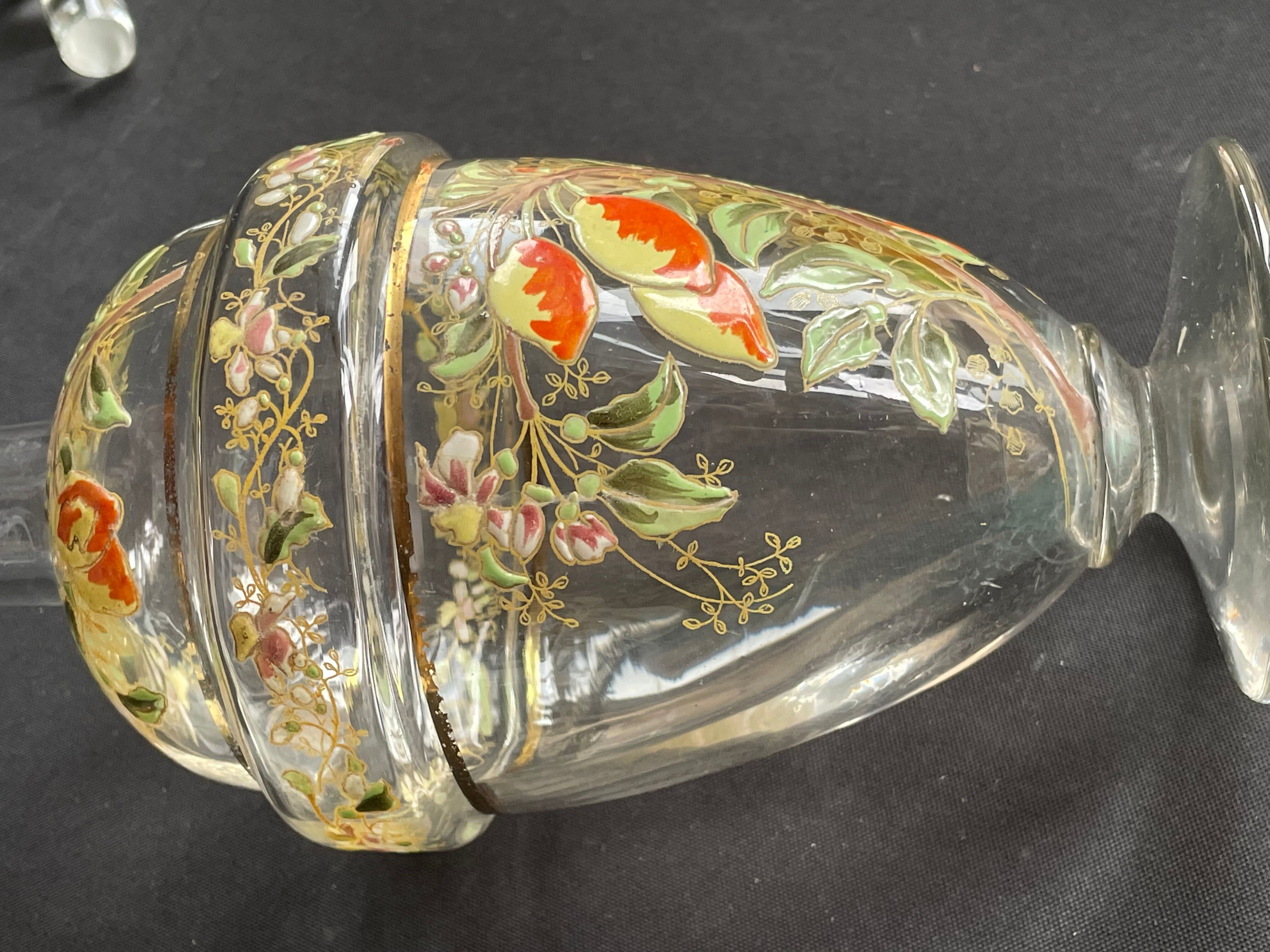 Enamelled decanter François Théodore Legras