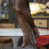 Statue de jardin en fonte 1900 " femme au tambourin"