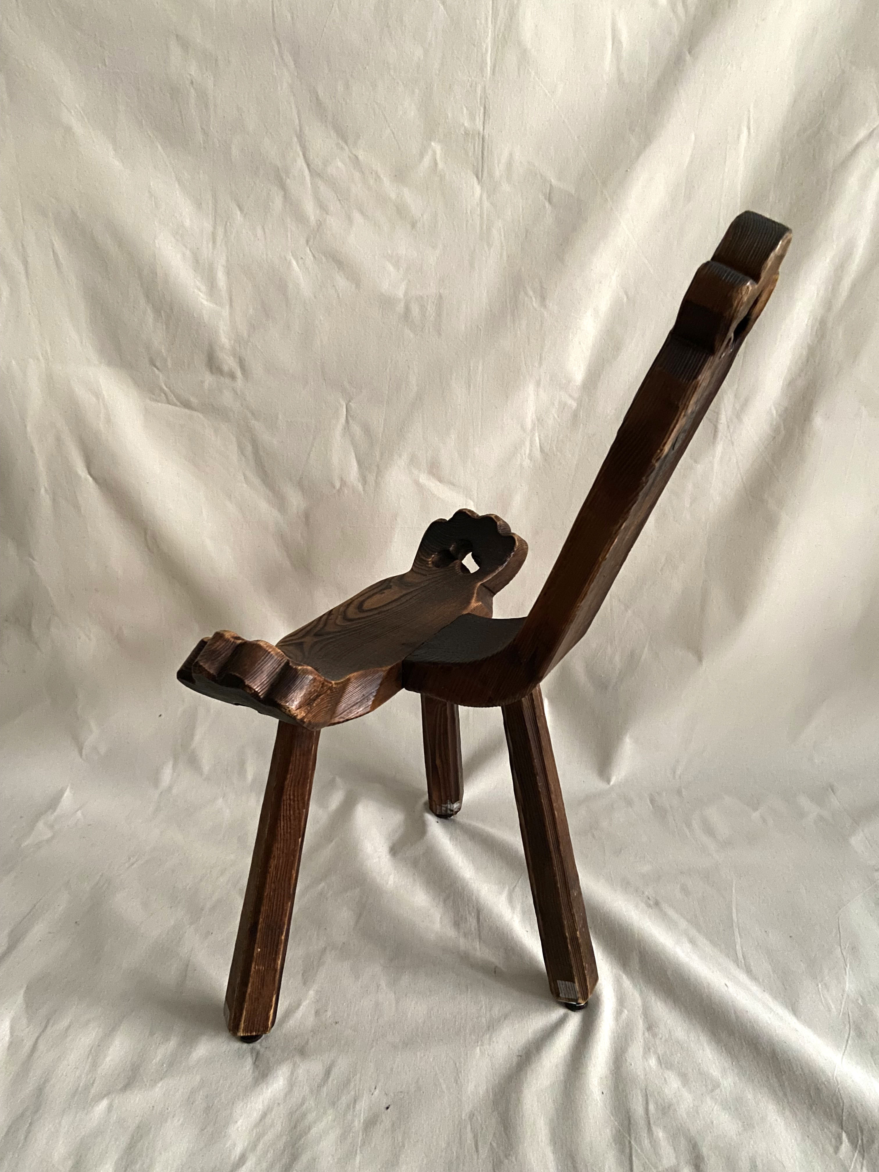 Brutalist tripod chair