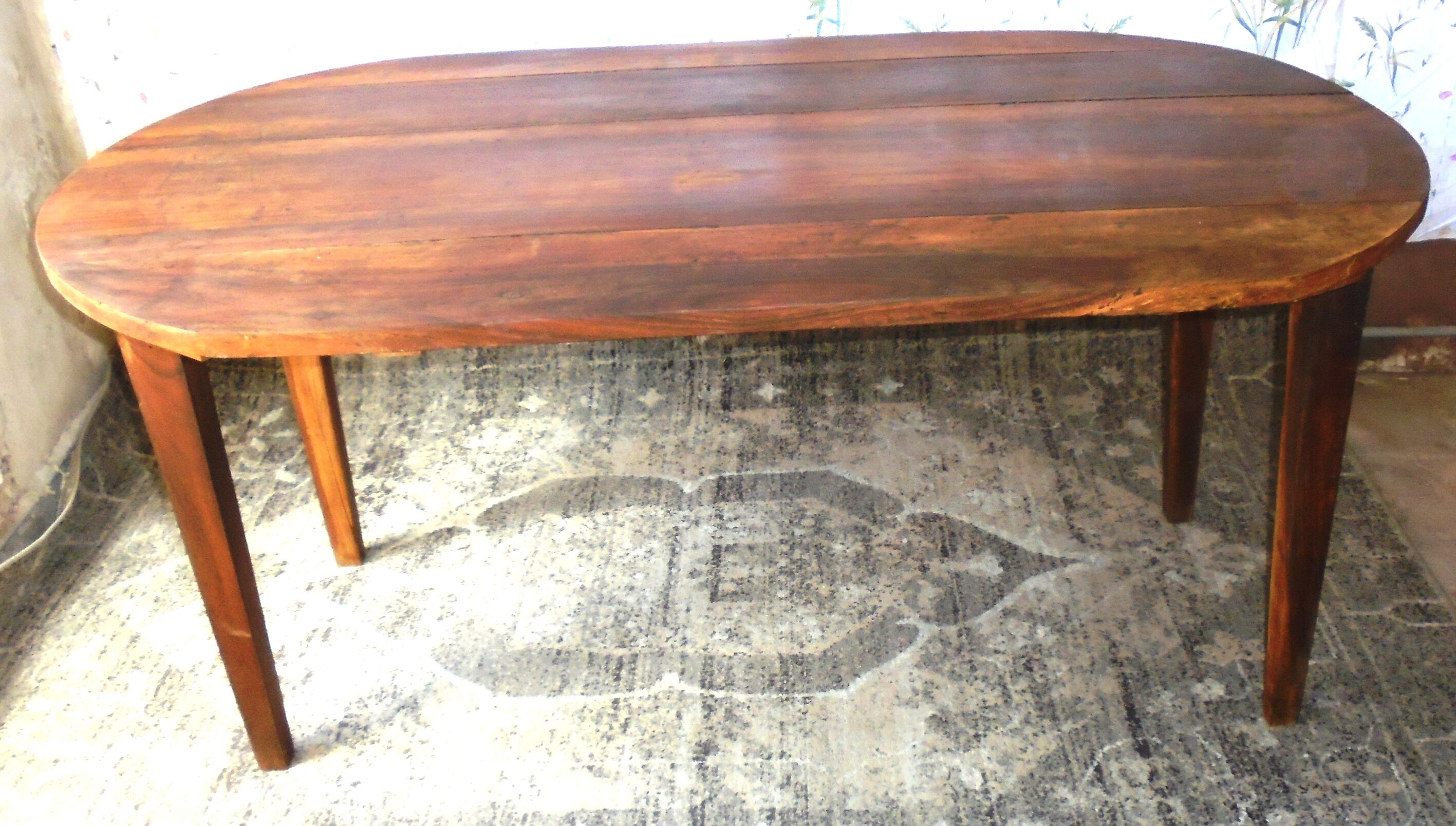 Solid elm table