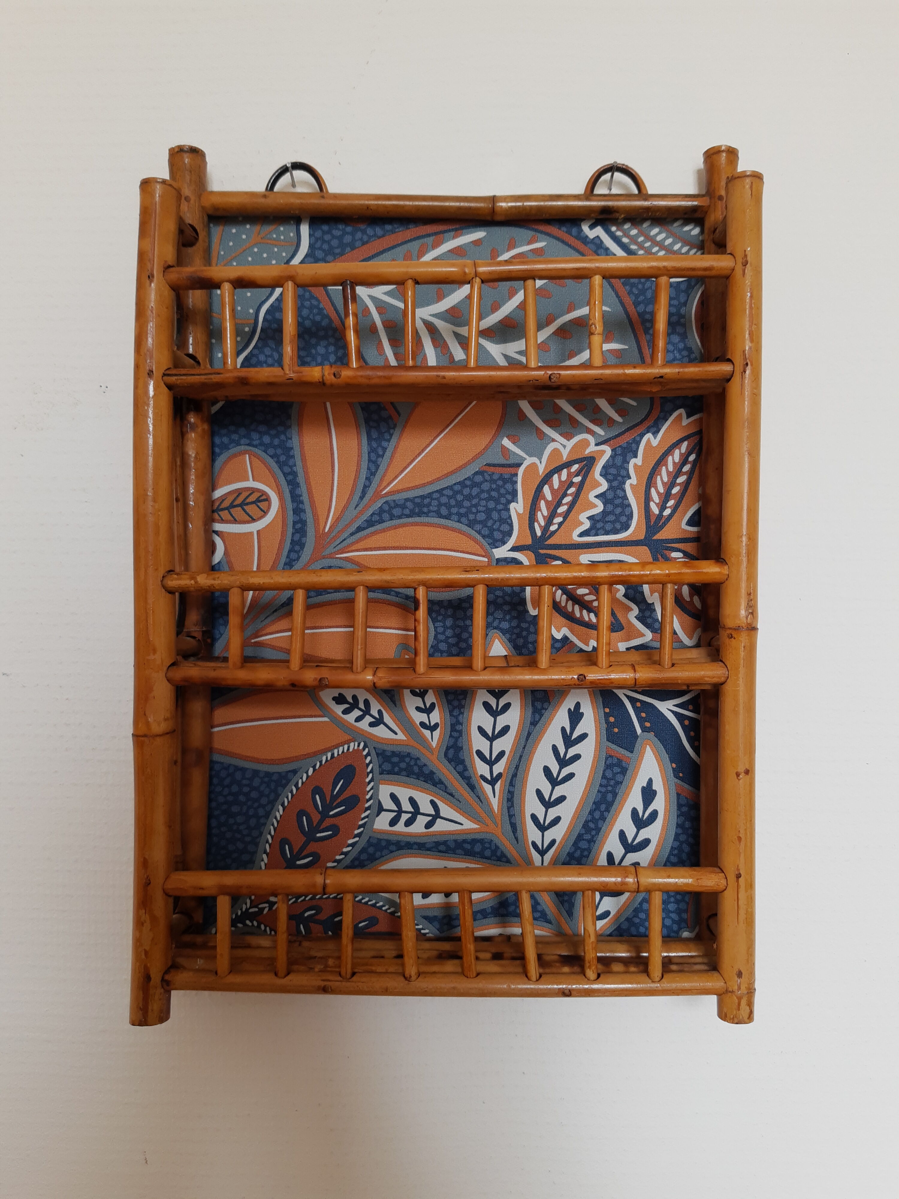 Vintage bamboo spice shelf restyled