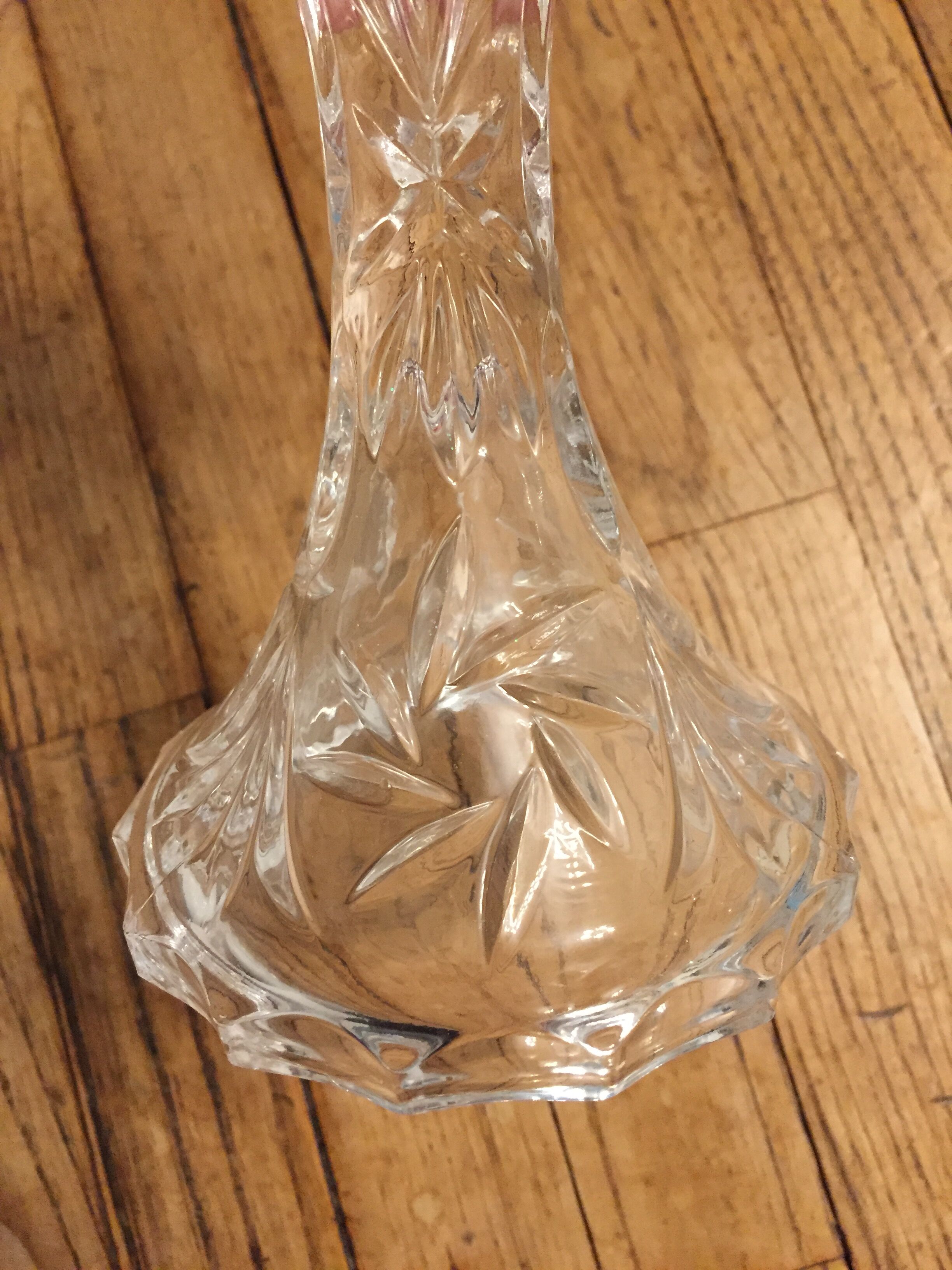 Pair of glass candlesticks