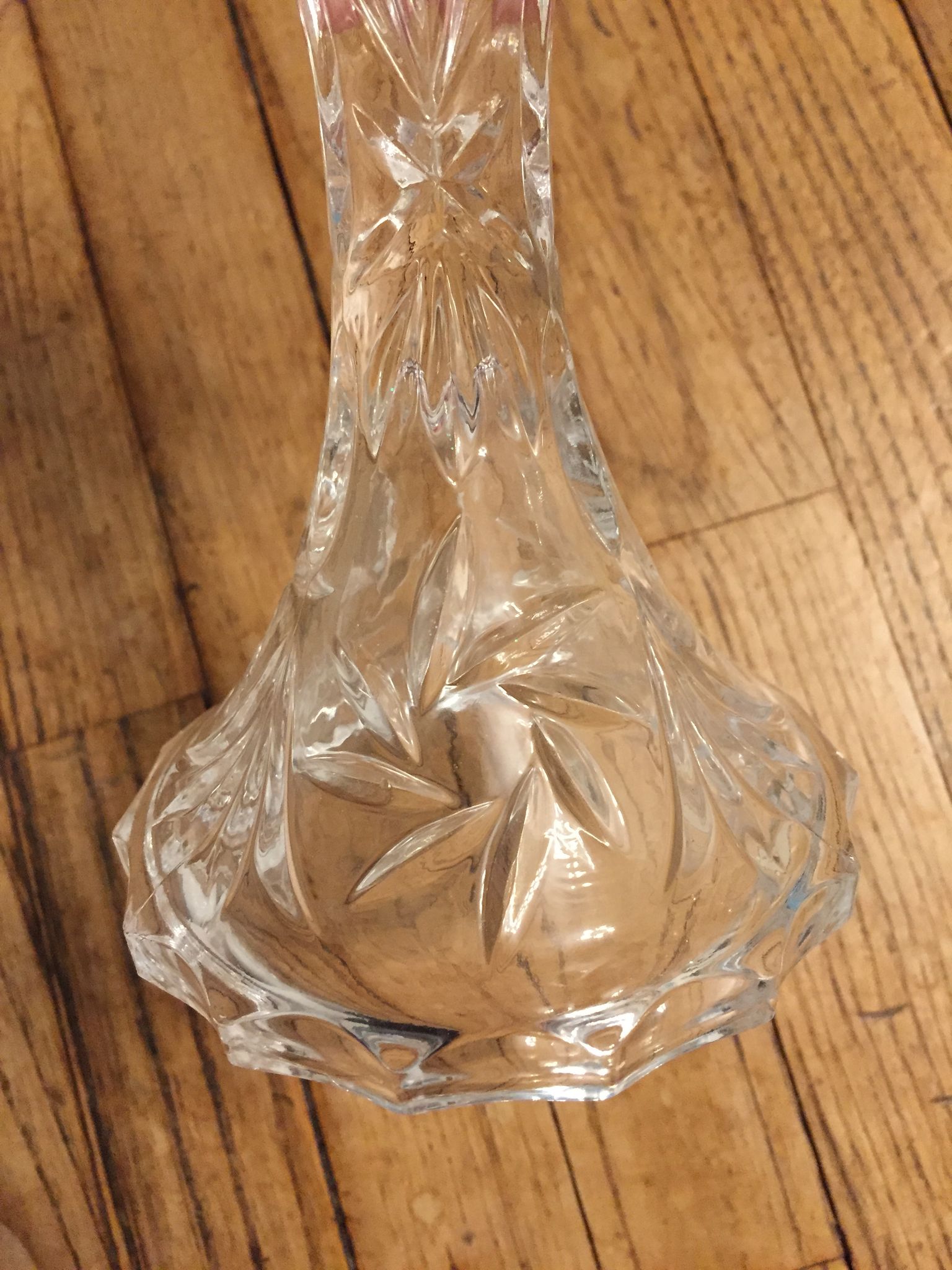 Pair of glass candlesticks