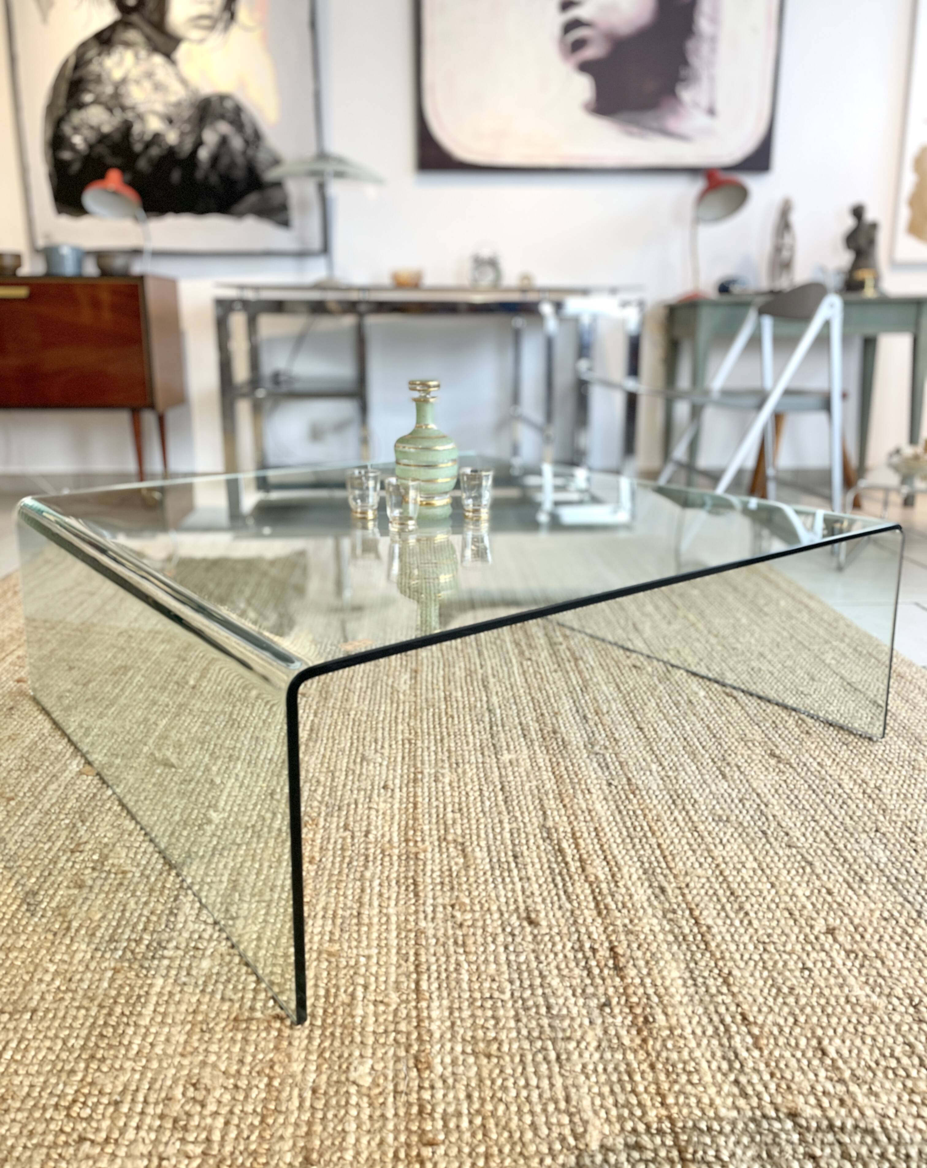 Tempered glass coffee table