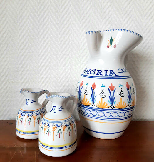 Ceramic sangria pitcher from Toledo