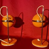 Pair of eye ball lamps, space age, 70s