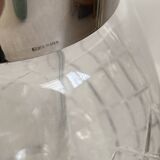 Cut glass and silver-plated metal ice carafe