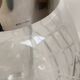 Cut glass and silver-plated metal ice carafe