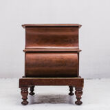 Mahogany compartmental library steps, 1930s