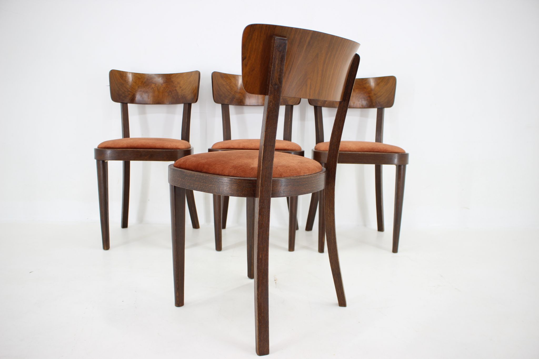 1940s Set of Four Dining Chairs ,Czechoslovakia