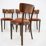 1940s Set of Four Dining Chairs ,Czechoslovakia