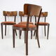 1940s Set of Four Dining Chairs ,Czechoslovakia