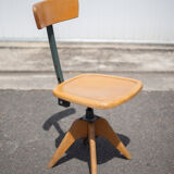 Wood and metal office chair