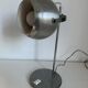 1960s vintage table lamp eyeball brushed steel Aluminor - 34 cm