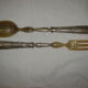 Salad cutlery, solid silver
