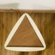 table basse tripode blanche et bois Arthur Umanoff