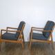 Pair of Danish armchairs in hetre by Ole Wanscher model FD109