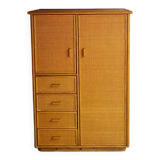 Armoire en rotin vintage