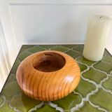 Vintage wooden candle holder