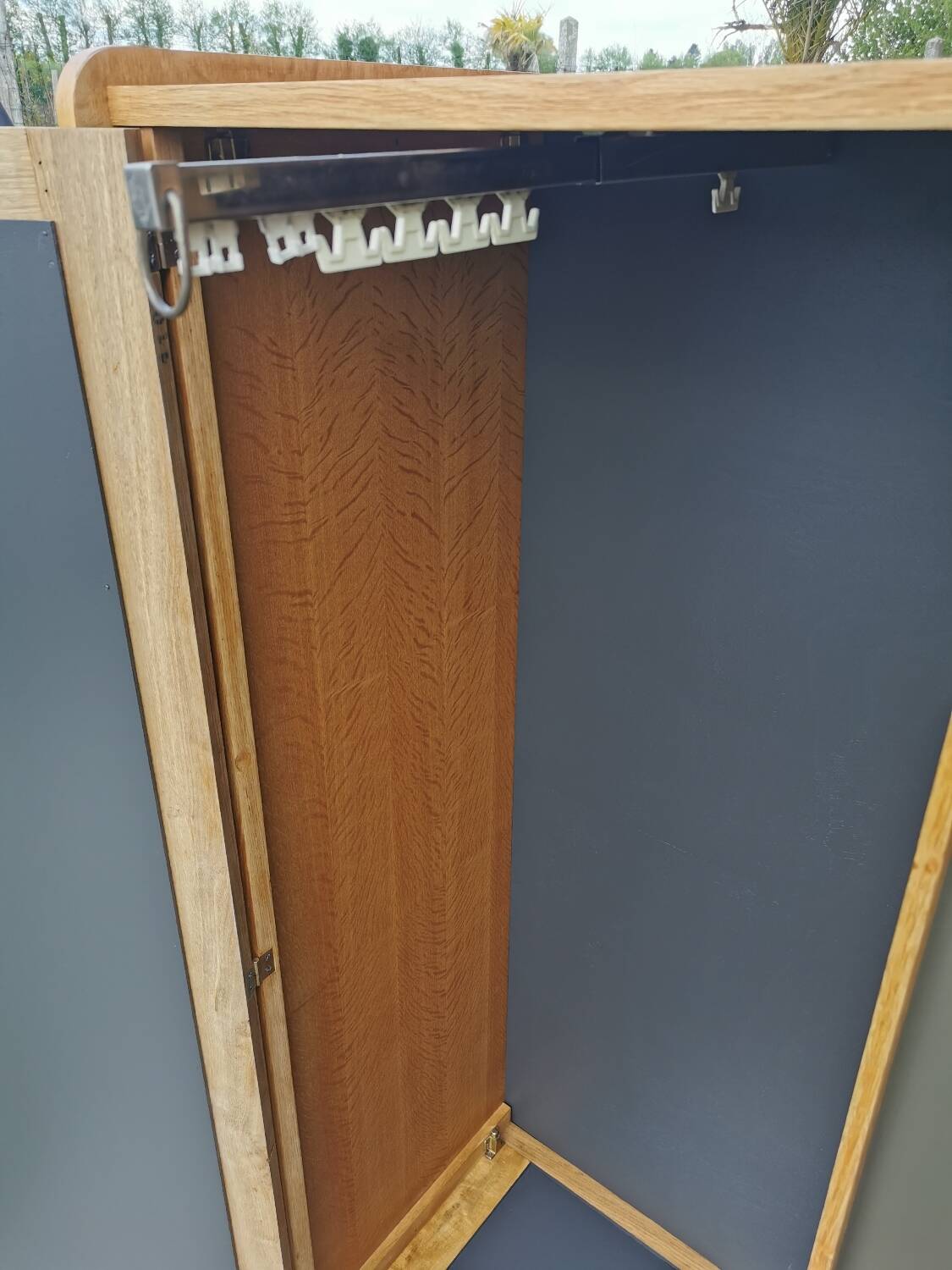 Oak and Rattan wardrobe