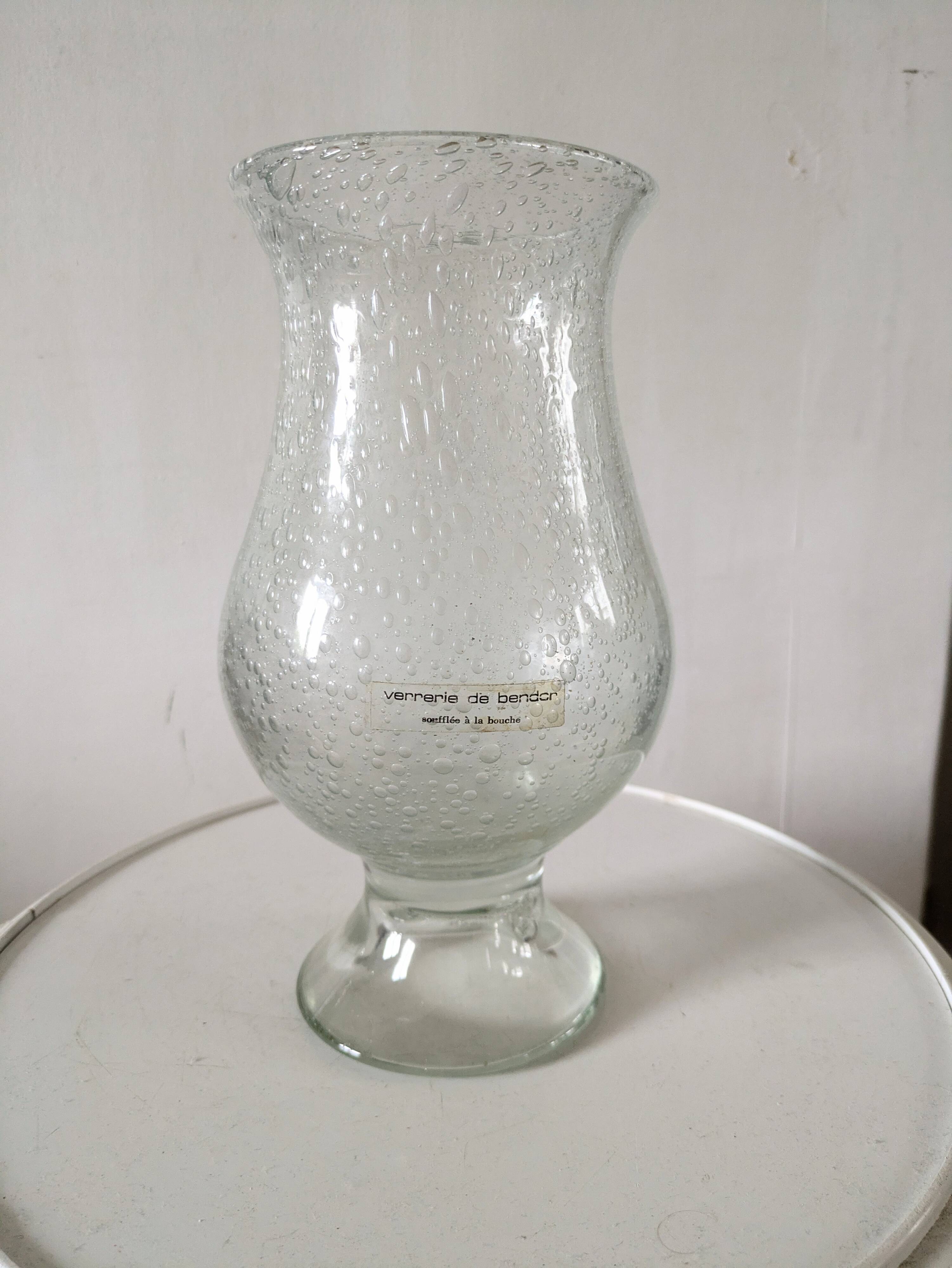 Bubble glass vase Bendor glassware