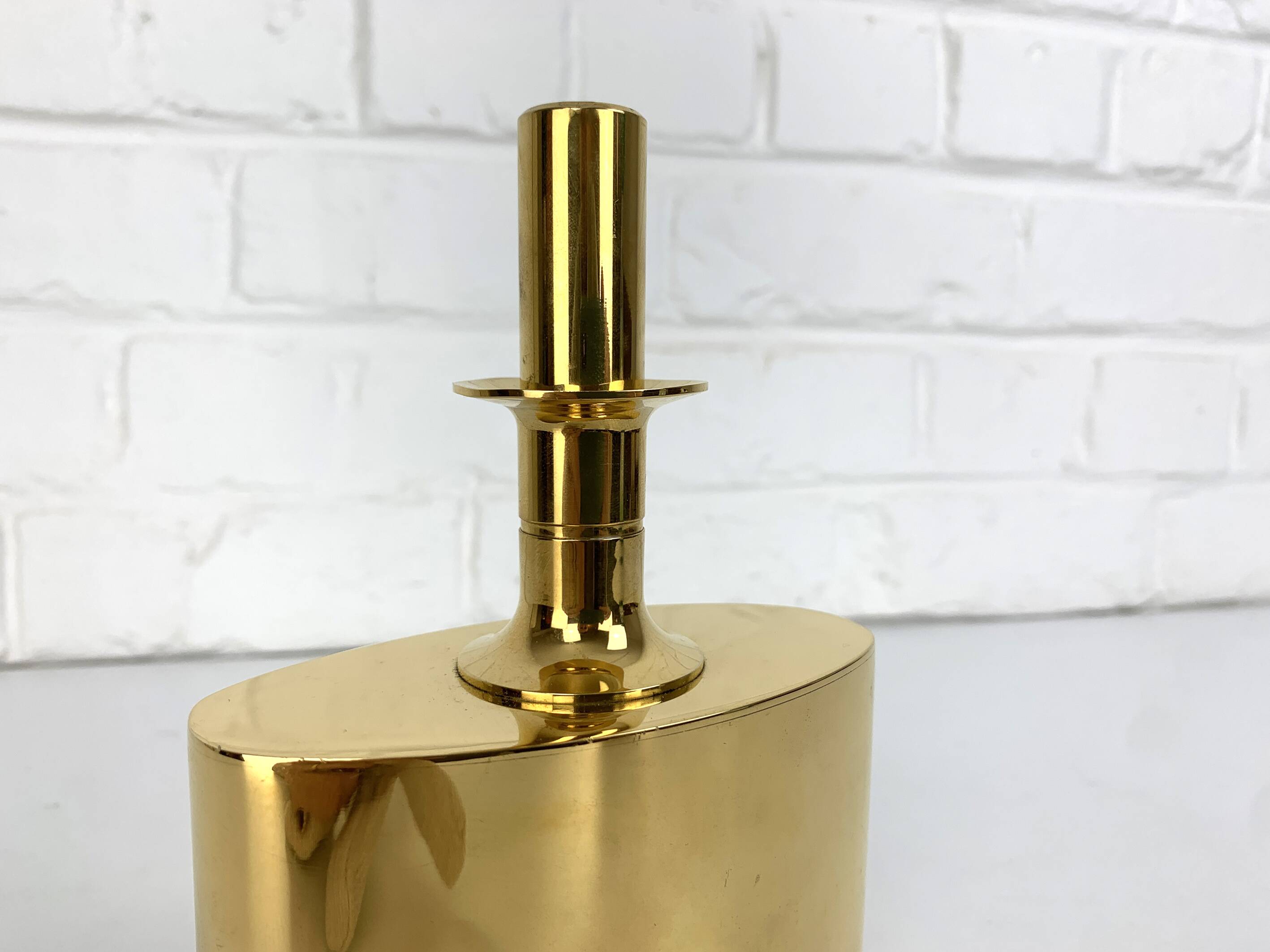 23 carat gold plated brass carafe, Pierre Forssell for Skultuna, 1960