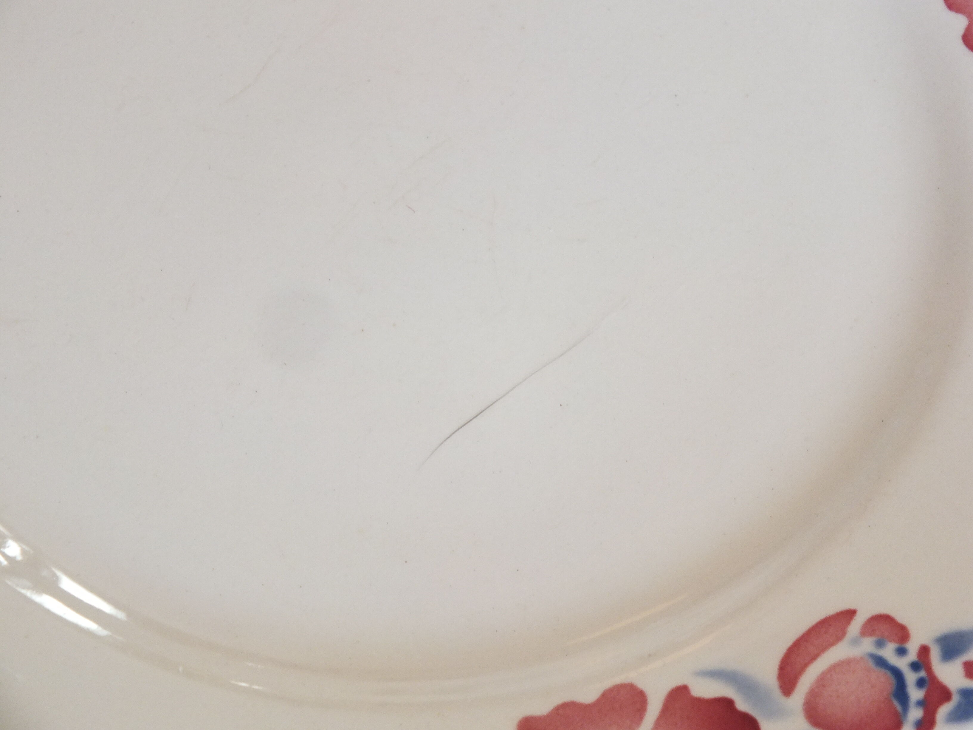 + Set 8 dessert plates Céranord - Saint Amand model Eglantines +