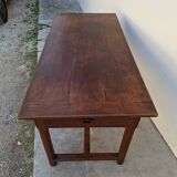 Rustic monastery farmhouse table, antique, 19th century, made of walnut.