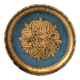 Coupelle italienne bois doré bleu