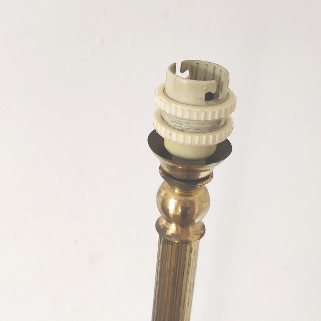 Golden tripod glass tablet lamp