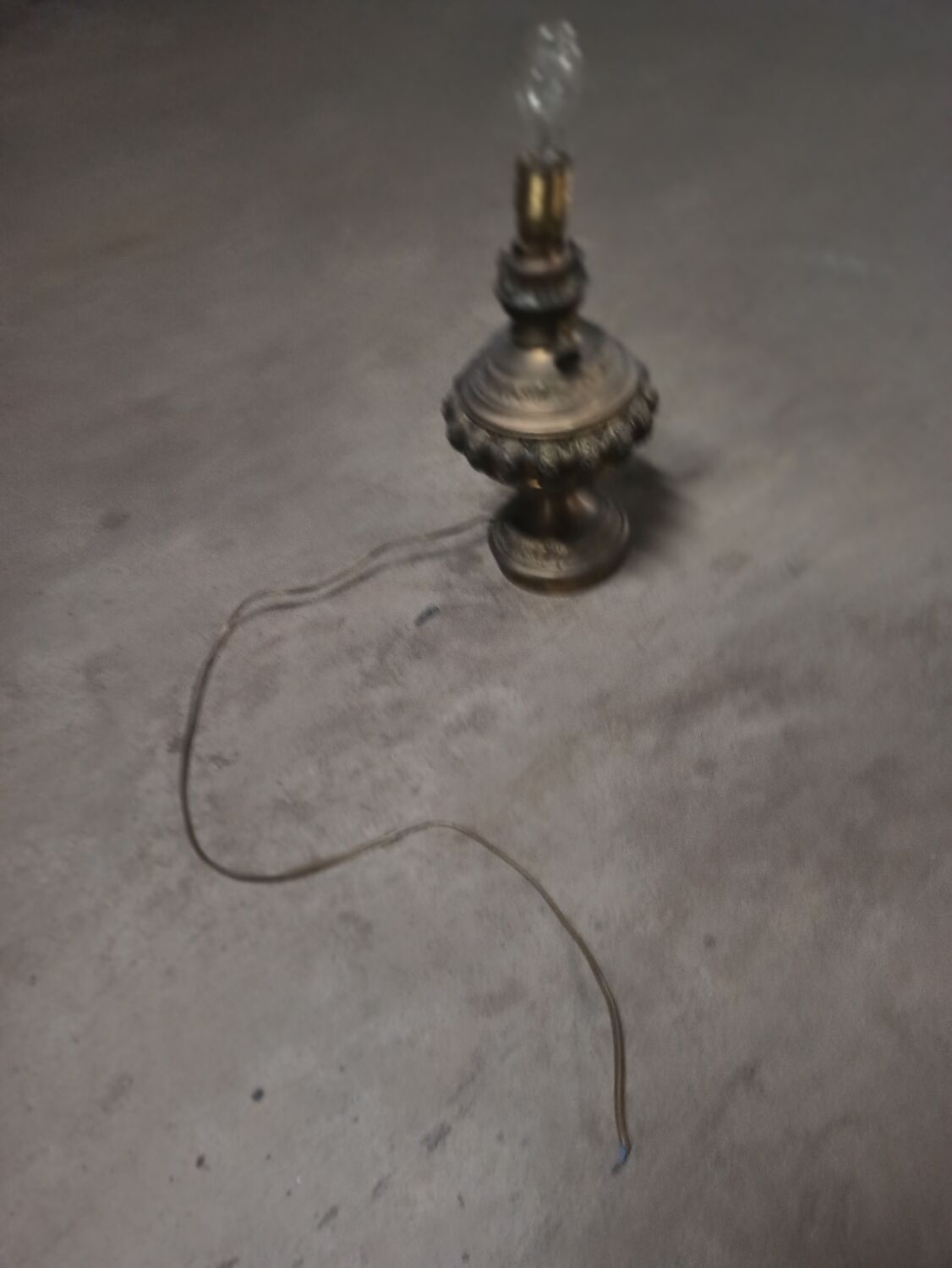 Antique brass lamp foot